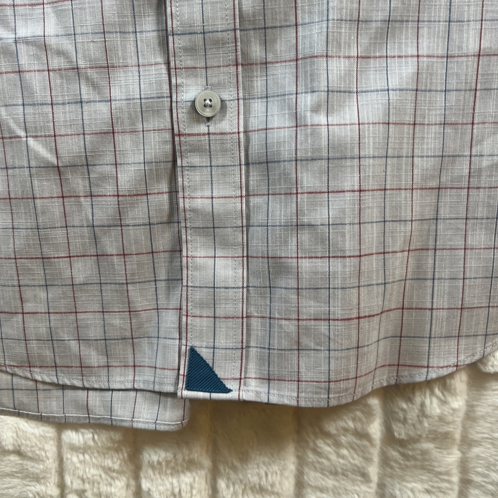 UNTUCKit Shirt Mens Medium Gray Window Pane Button Down Long Sleeve - Picture 7 of 9